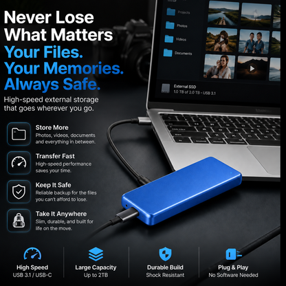 🔥 LAST DAY 50% OFF-Portable External SSD – Protect Your Photos, Videos & Important Files