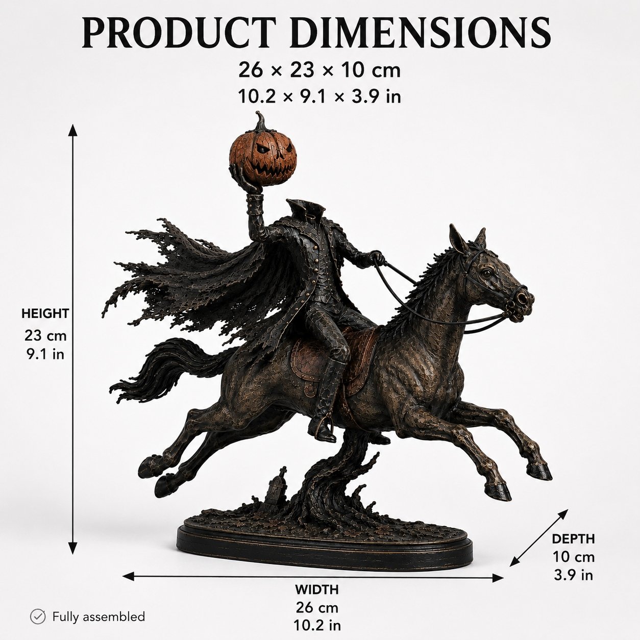 ⏰Limited Stock 50% OFF - 🎃🏇Midnight Chase Headless Horseman Statue