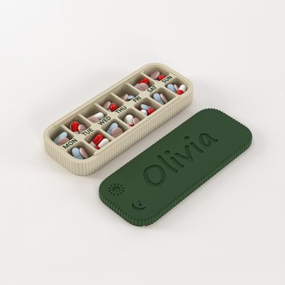 Personalized Name Weekly Portable Pill Organizer for Unique and Love | JNSDec218