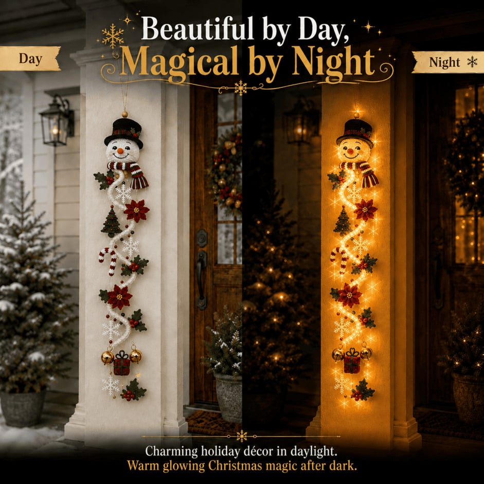 ⏳ Last Day 49% OFF – 🎄Smileadytime™ Glowing Christmas Door Hanger