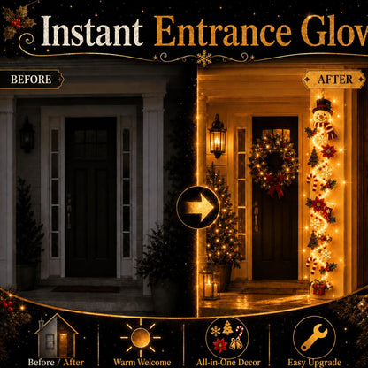 ⏳ Last Day 49% OFF – 🎄Smileadytime™ Glowing Christmas Door Hanger