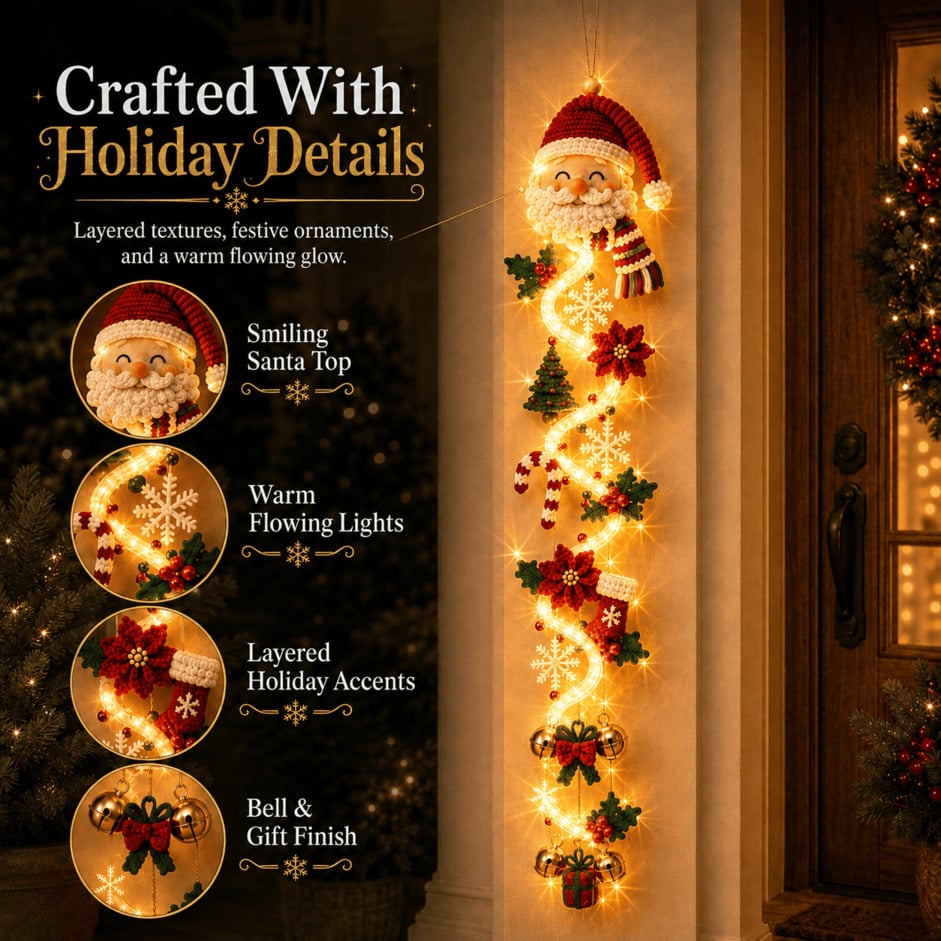 ⏳ Last Day 49% OFF – 🎄Smileadytime™ Glowing Christmas Door Hanger
