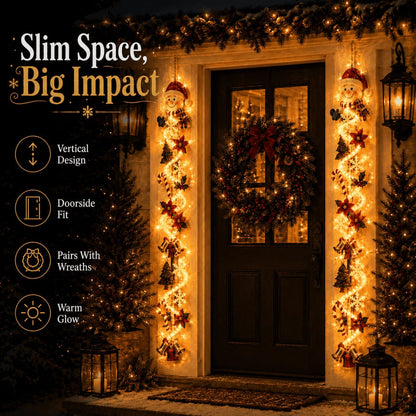 ⏳ Last Day 49% OFF – 🎄Smileadytime™ Glowing Christmas Door Hanger