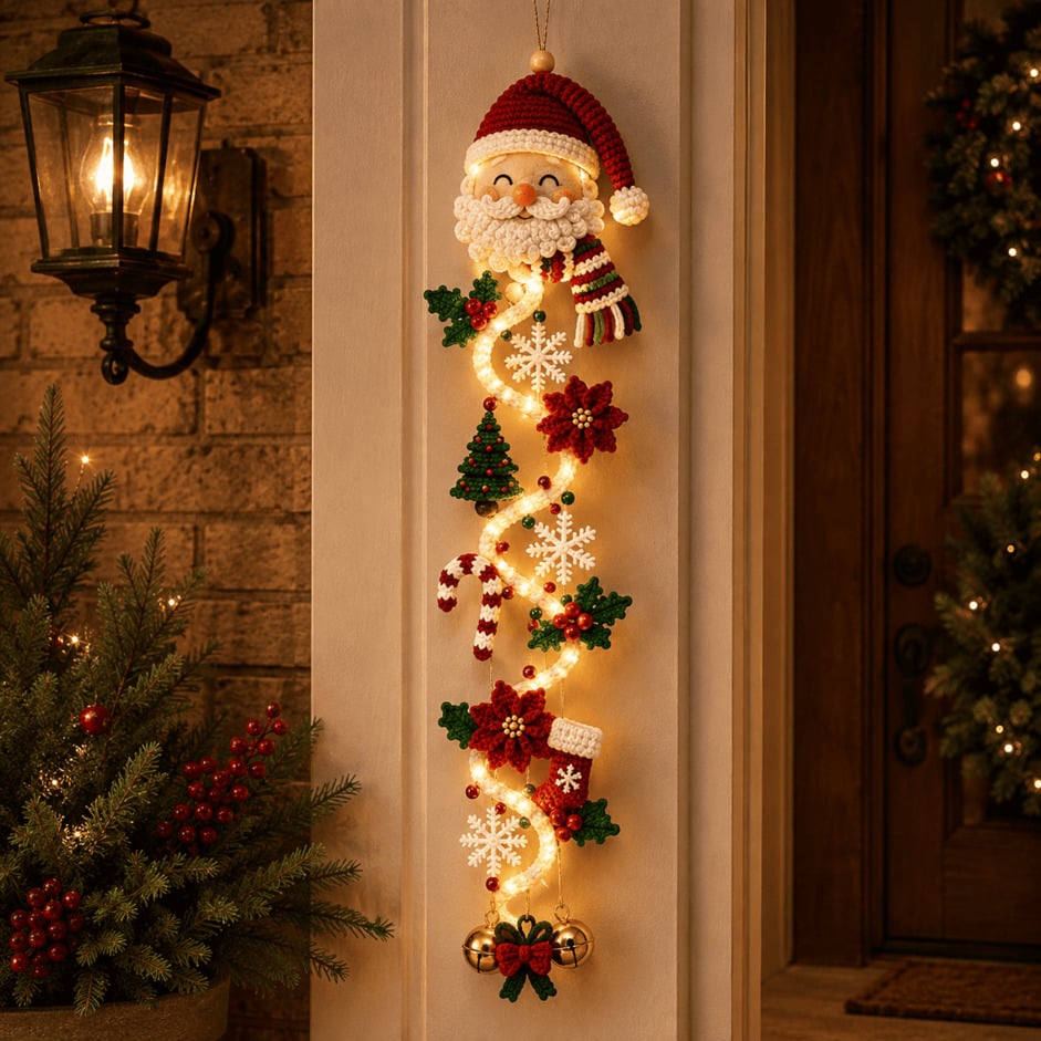 ⏳ Last Day 49% OFF – 🎄Smileadytime™ Glowing Christmas Door Hanger