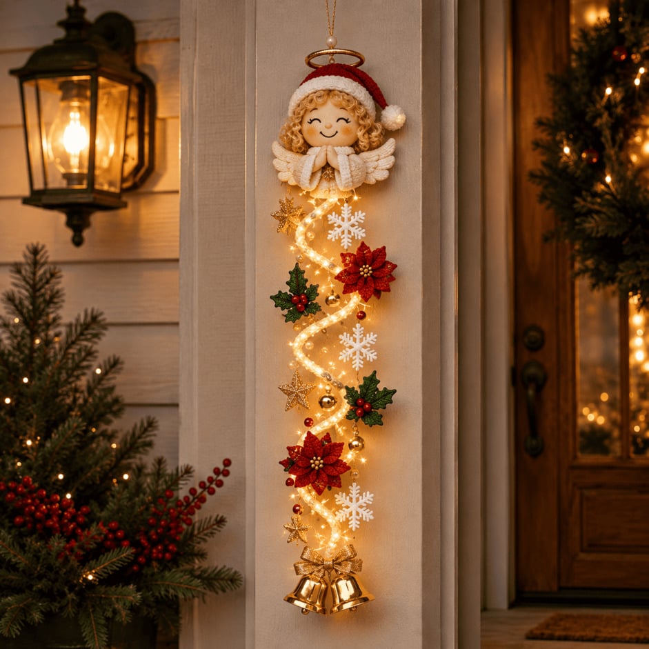 ⏳ Last Day 49% OFF – 🎄Smileadytime™ Glowing Christmas Door Hanger