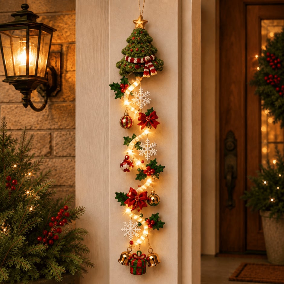 ⏳ Last Day 49% OFF – 🎄Smileadytime™ Glowing Christmas Door Hanger