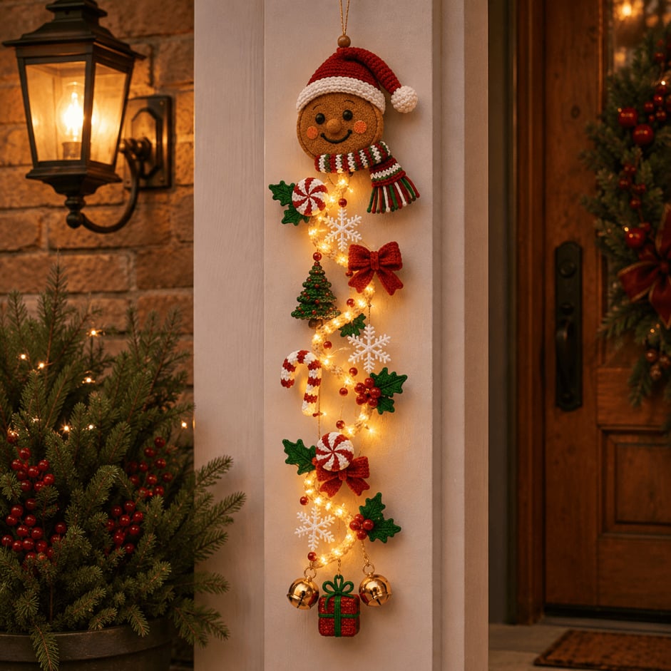 ⏳ Last Day 49% OFF – 🎄Smileadytime™ Glowing Christmas Door Hanger