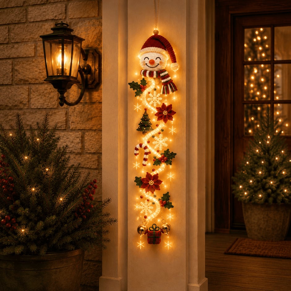 ⏳ Last Day 49% OFF – 🎄Smileadytime™ Glowing Christmas Door Hanger