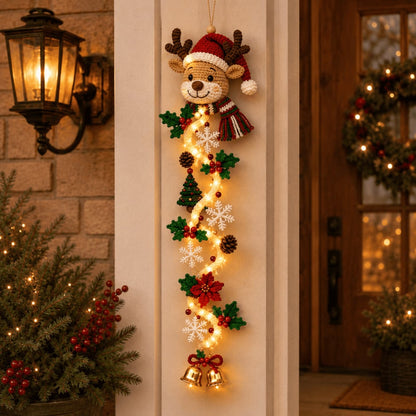 ⏳ Last Day 49% OFF – 🎄Smileadytime™ Glowing Christmas Door Hanger