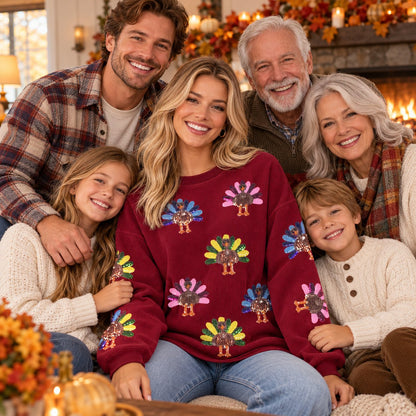 Thanksgiving Turkey Sequin Sweatshirt