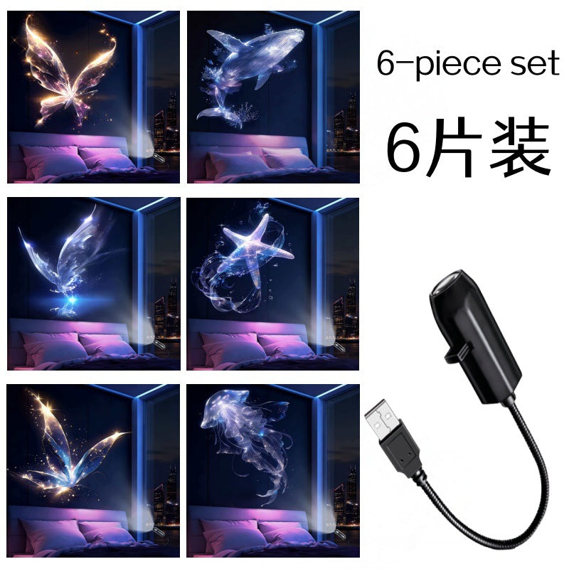 Plug-&-Play HD Christmas Projector – 6 or 10 Festive Scenes