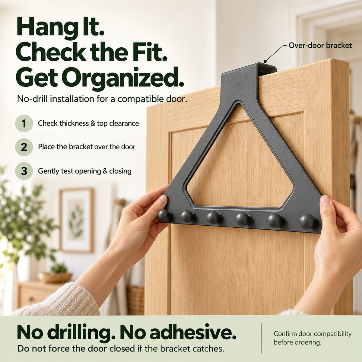 Over-the-Door Triangle Hanging Organizer