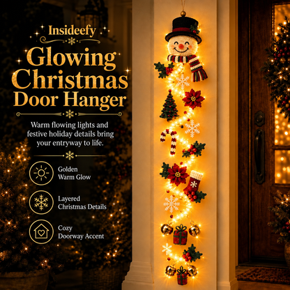 ⏳ Last Day 49% OFF – 🎄Smileadytime™ Glowing Christmas Door Hanger
