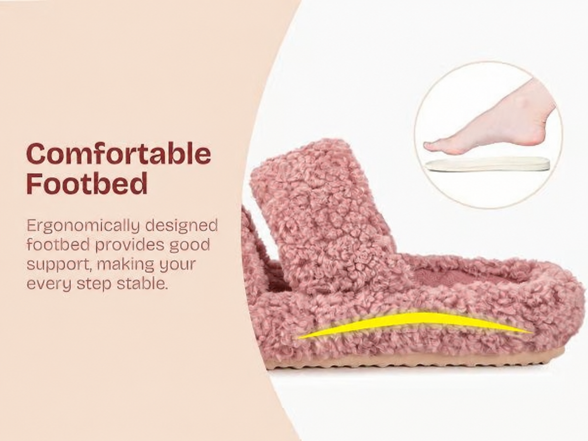 Women's Fuzzy Open-Toe Slippers – Stylish Classic Slides with Soft Memory Foam, Non-Slip Rubber Sole, Perfect Cozy Footwear ,Girl Fur Flipflop Walking Shoes Fluffy Modern Sleeper Slip On Clog