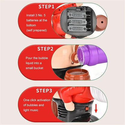 🏆 Limited-time 50% Off! 🎅ready For Christmas!🎄funny Santa Bubble Blowing Machine – Music, Lights & Christmas Bubble Fun