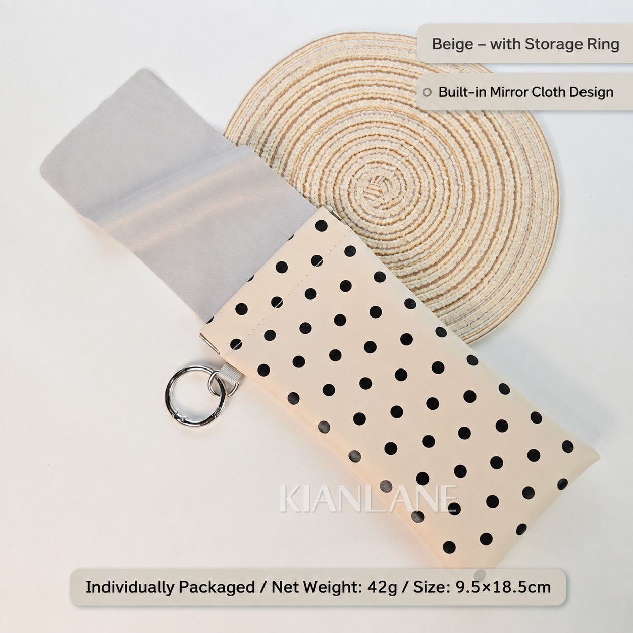 Soft PU Leather Sunglasses Pouch Elastic Opening Eyeglasses Bag