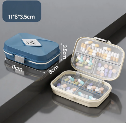 7-Day Double Layer Moisture-Proof Travel Pill Box, Portable Weekly Pocket Medicine Organizer