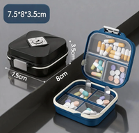 Small 7-compartment (Peacock Blue + Star Diamond Black)