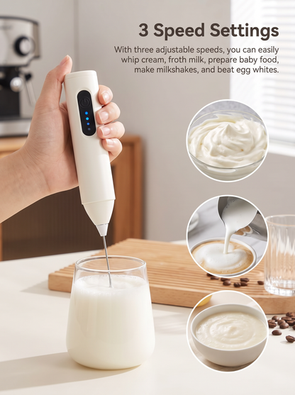 🛒 PRESS IT ONCE — AND ENJOY THICK, CREAMY CAFÉ-STYLE MILK FOAM IN SECONDS!